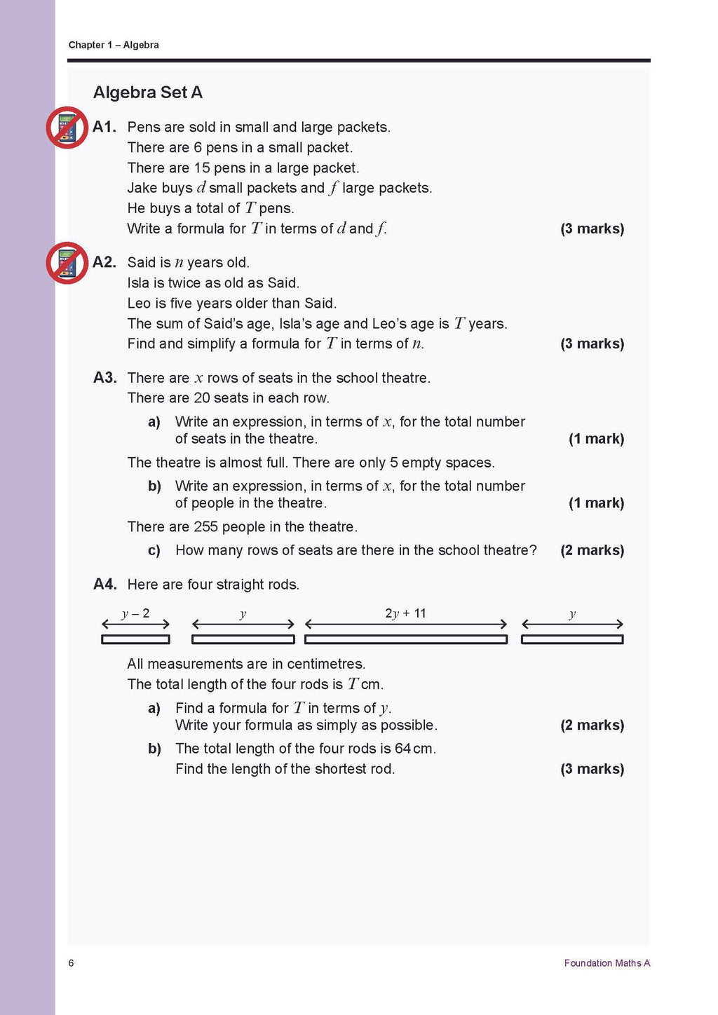Foundation Maths A