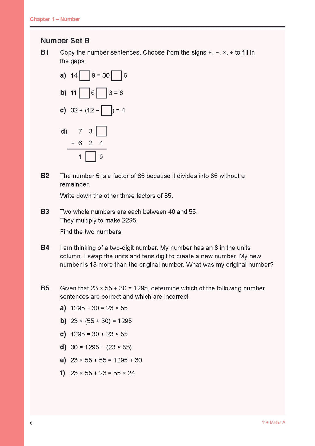 11+ Maths A