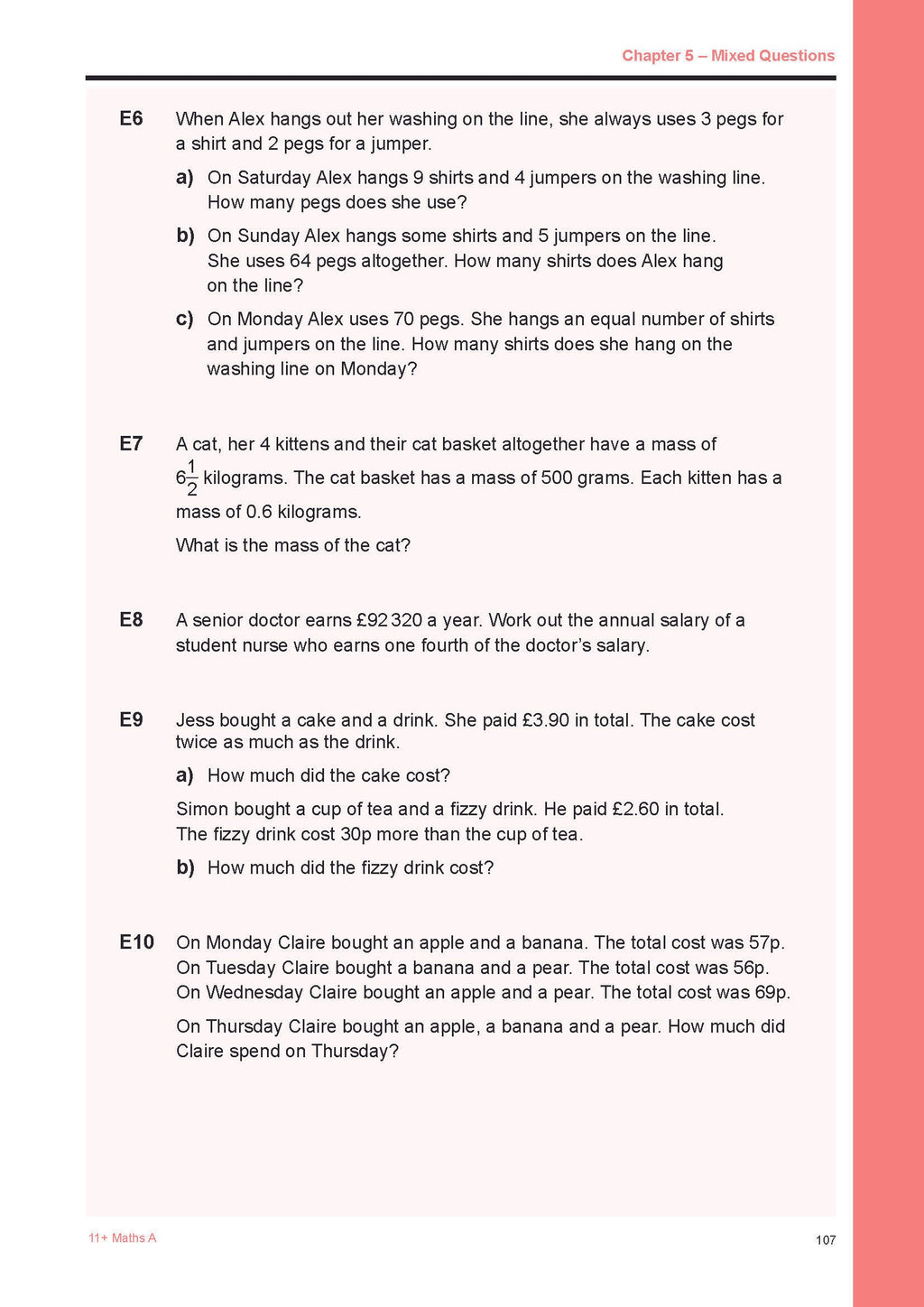 11+ Maths A