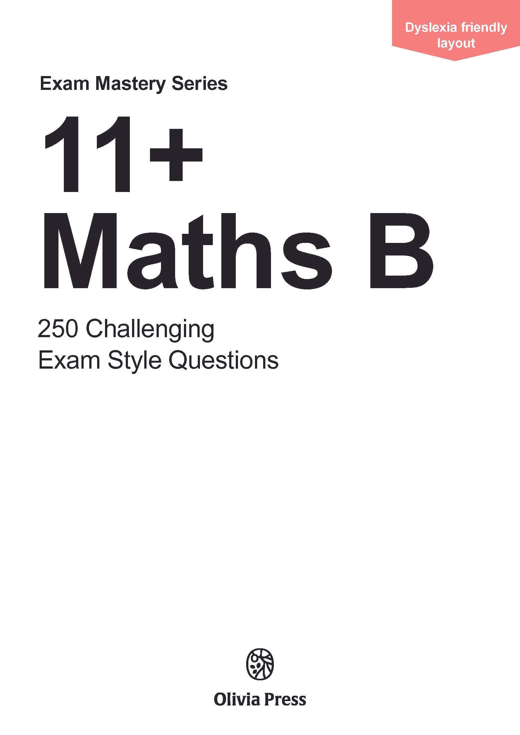 11+ Maths B