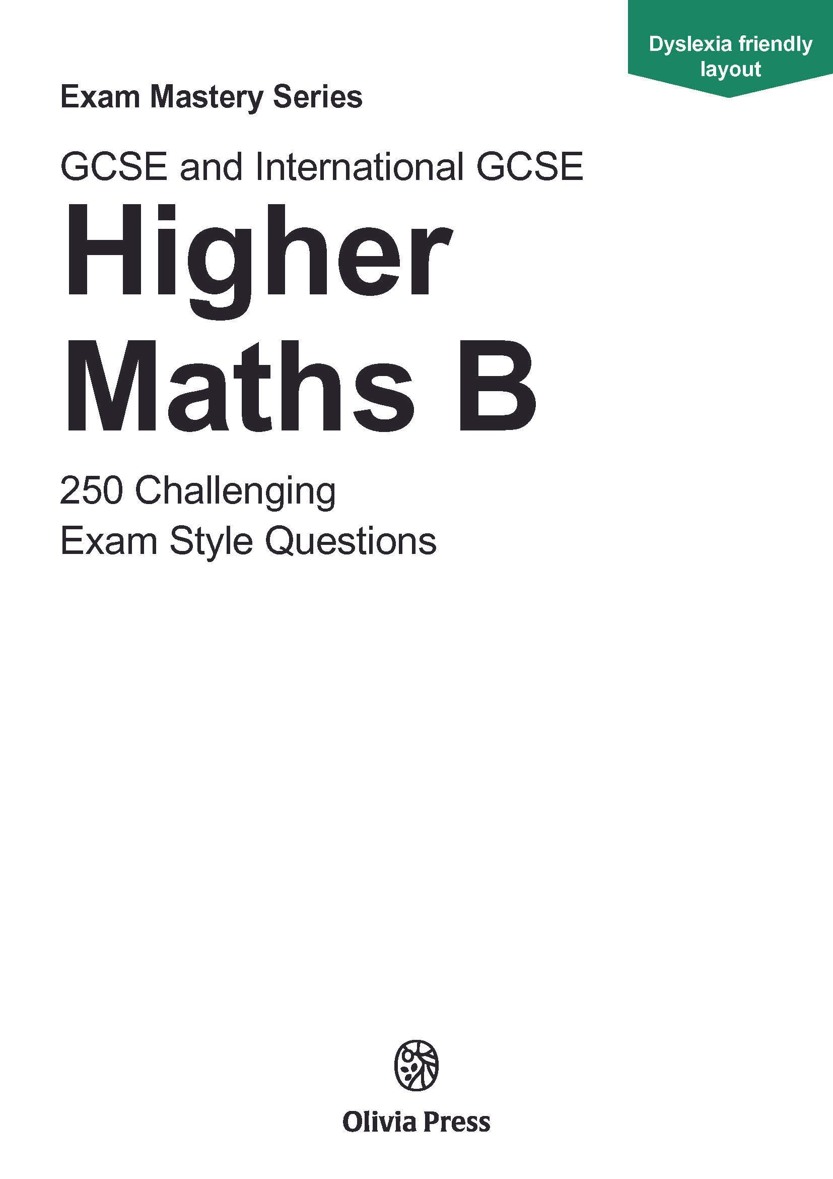 Higher Maths B